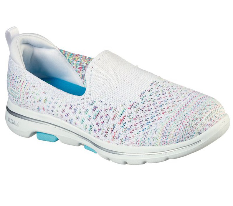 Skechers Gowalk 5 - Mirage - Womens Slip On Shoes White/Multicolor [AU-EI2419]